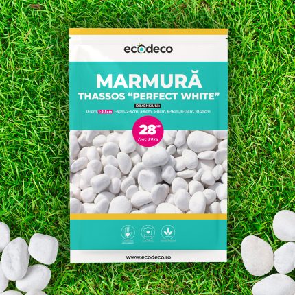 marmura alba decorativa 1-2cm sac 20kg